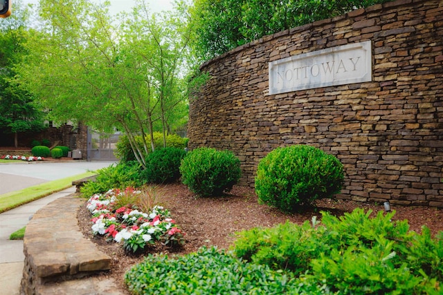 view of community sign