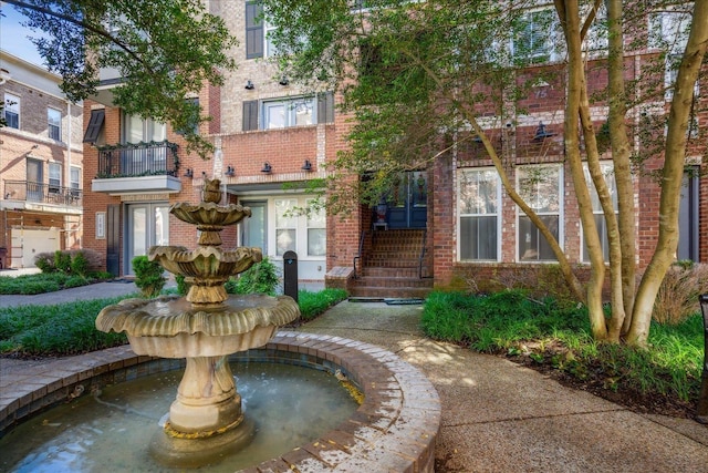 view of front of property with brick siding