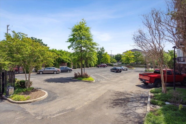 view of uncovered parking lot