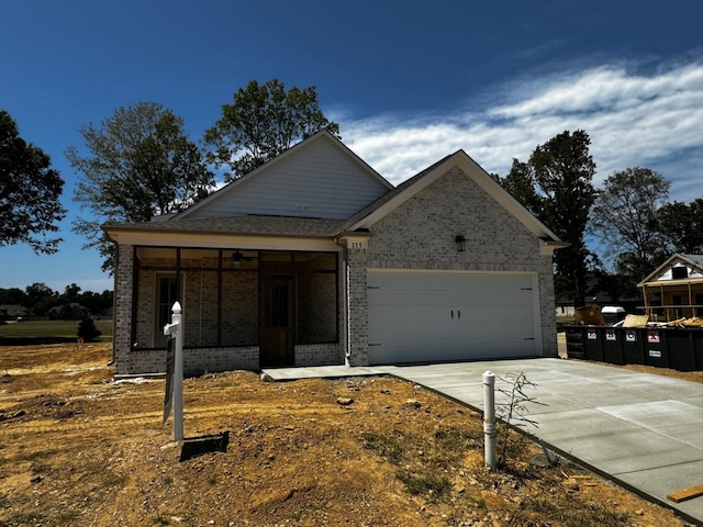 view of front of home featuring a garage