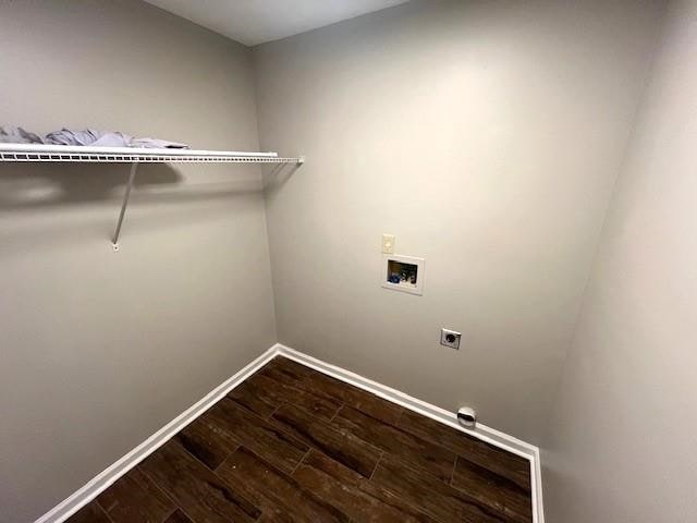 laundry area with washer hookup and hookup for an electric dryer