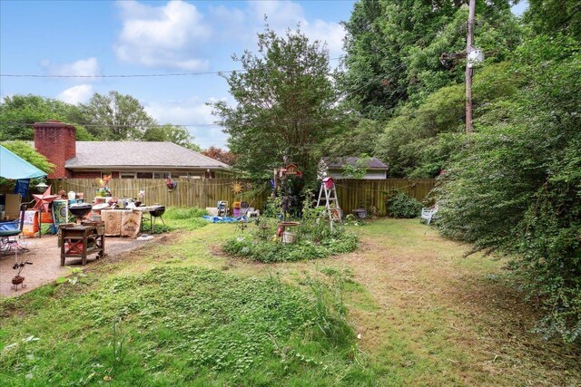 view of yard with a patio area