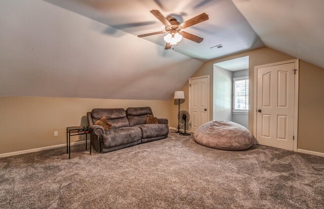 additional living space featuring baseboards, visible vents, and carpet flooring