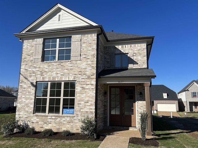 view of front of house featuring french doors