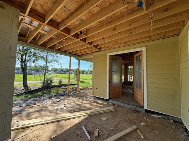 view of patio / terrace featuring a rural view