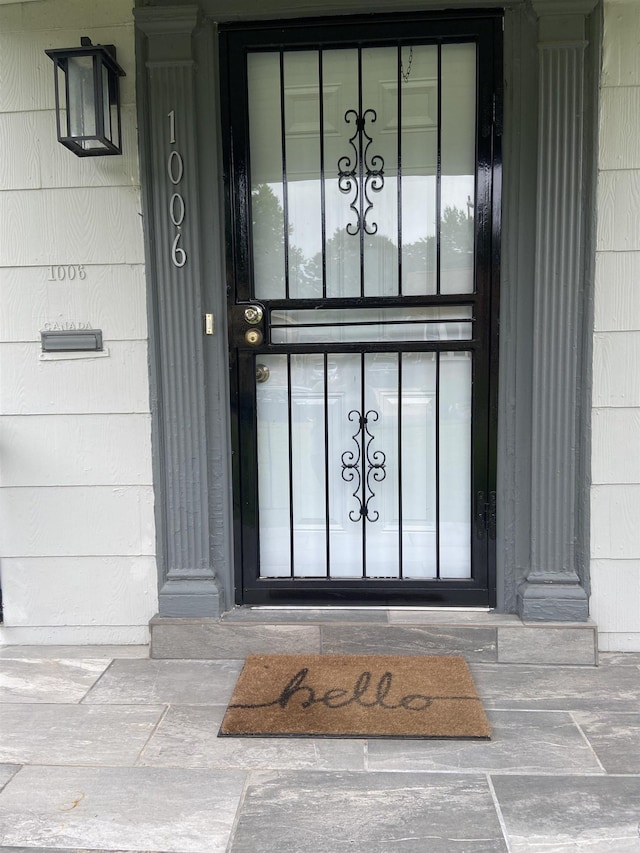 view of doorway to property