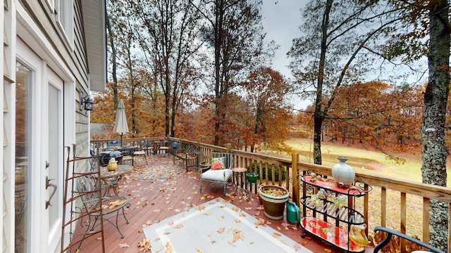 view of wooden terrace