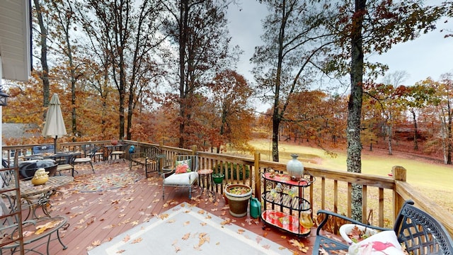 view of wooden terrace