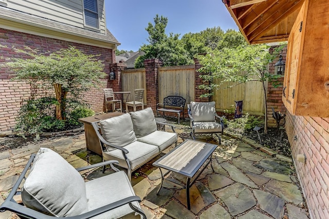 view of patio with outdoor lounge area