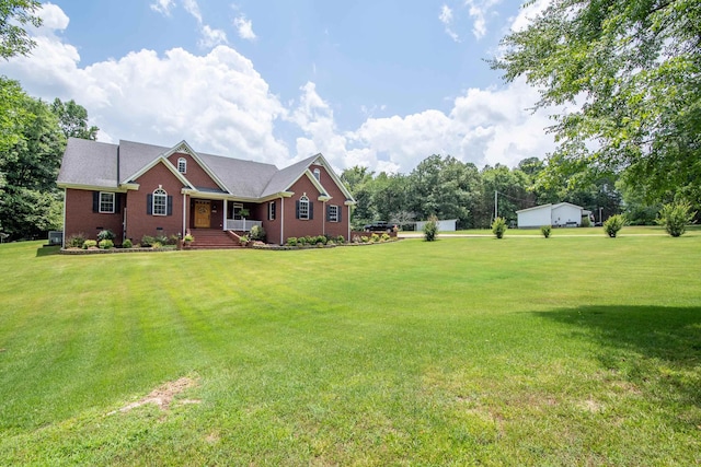 view of yard with a porch