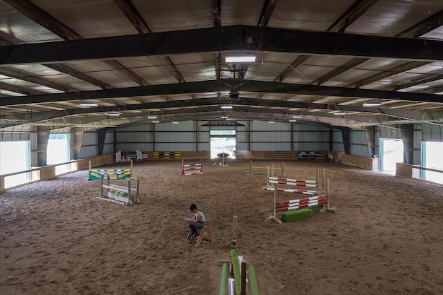 view of horse barn