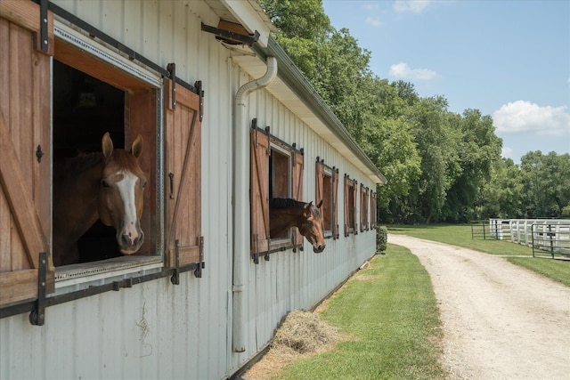 view of horse barn