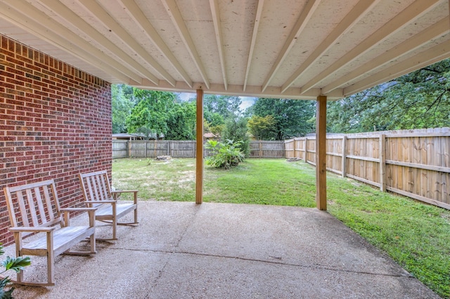 view of patio / terrace featuring a fenced backyard