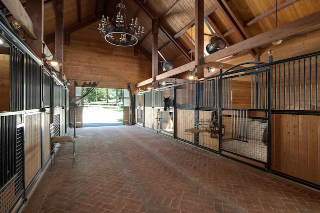 view of horse barn