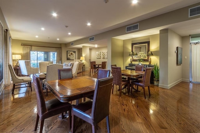 dining room featuring wood-type flooring