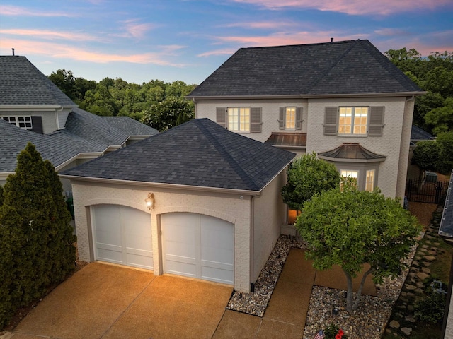 view of front of home featuring a garage