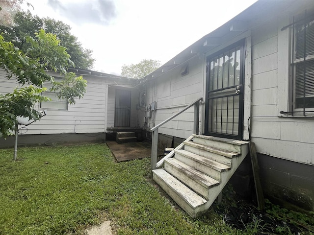 exterior space featuring entry steps