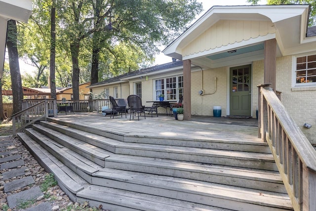 view of wooden deck