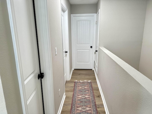 hall featuring hardwood / wood-style floors