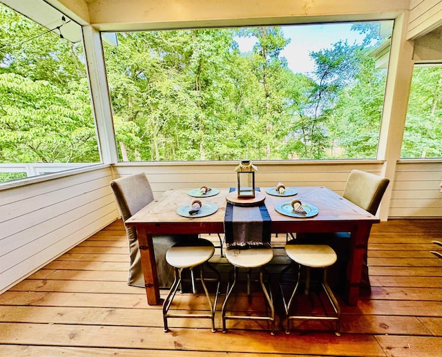 view of sunroom / solarium