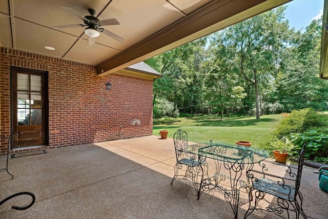 125 Millbury Ln, Eads, TN 38028 - view of patio / terrace featuring outdoor dining space and a ceiling fan