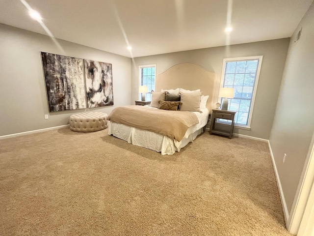 view of carpeted bedroom