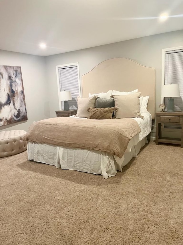 view of carpeted bedroom