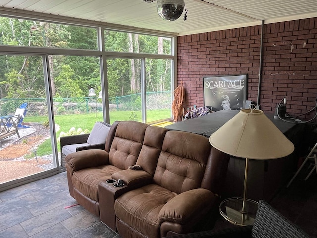 view of sunroom