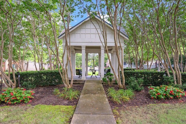 view of community with a gazebo