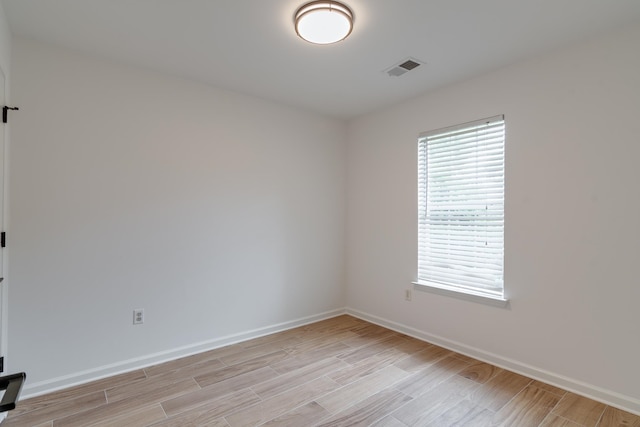 empty room featuring light hardwood / wood-style flooring