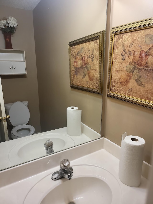 bathroom with sink and toilet