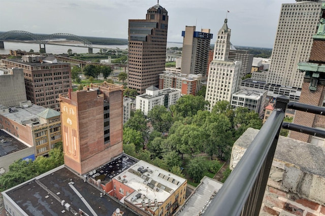 view of city with a water view