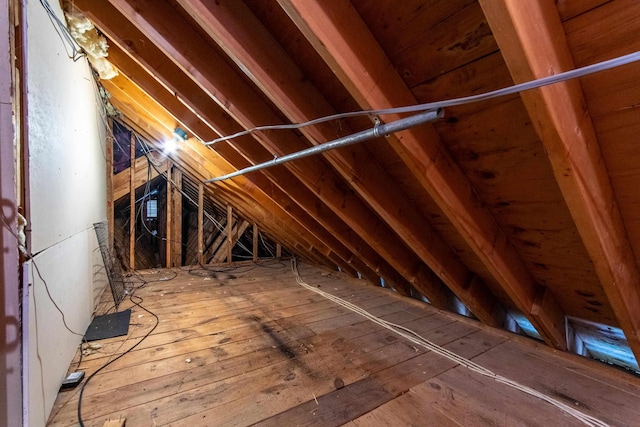 view of attic