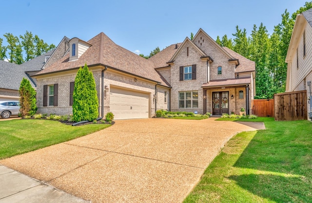 view of front of home featuring a front yard