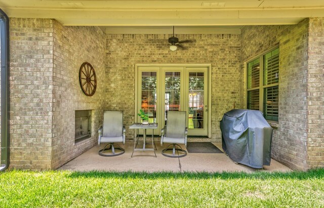 view of patio with grilling area