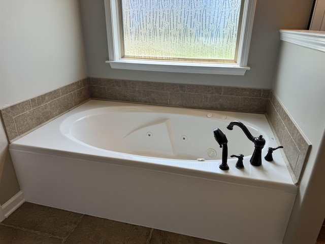 bathroom featuring a jetted tub