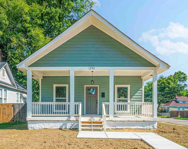 bungalow with a porch