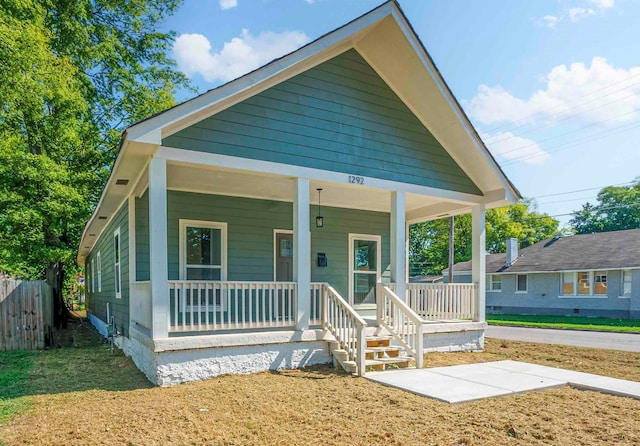 bungalow with covered porch