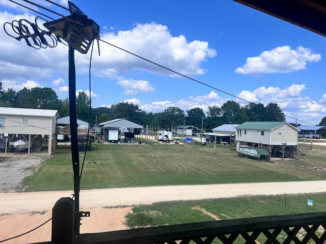 view of yard featuring a carport