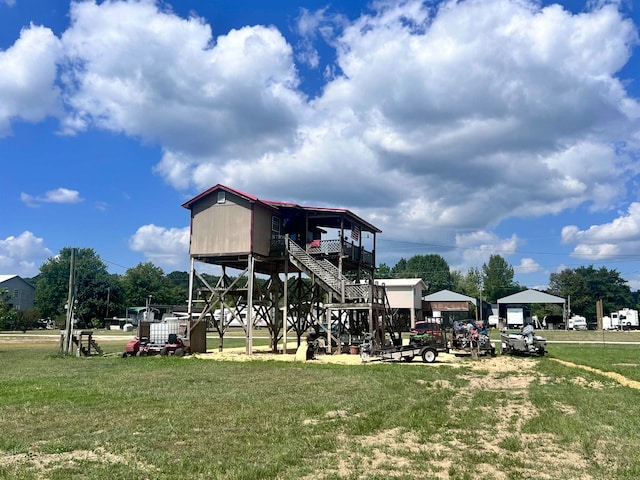 view of play area with a lawn