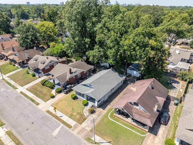 drone / aerial view with a residential view