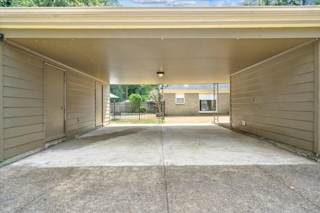 view of patio / terrace featuring a carport