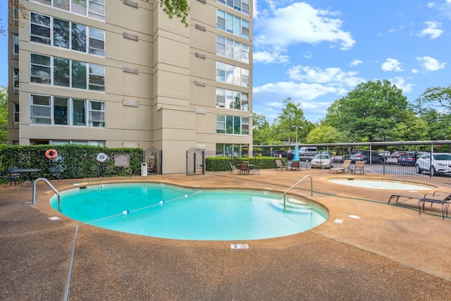 view of pool with a patio