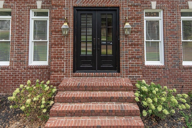 entrance to property with french doors