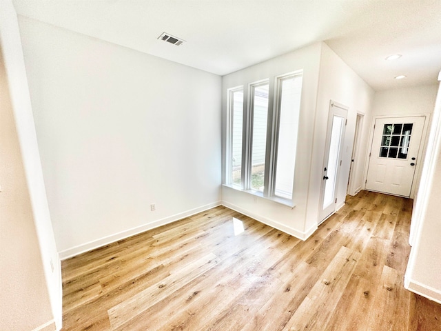 interior space featuring light wood-type flooring