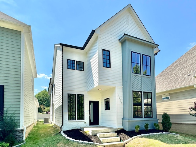 exterior space featuring a front lawn