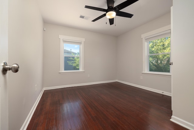 1111 N Watkins St, Memphis, TN 38107 - spare room featuring wood-type flooring and ceiling fan