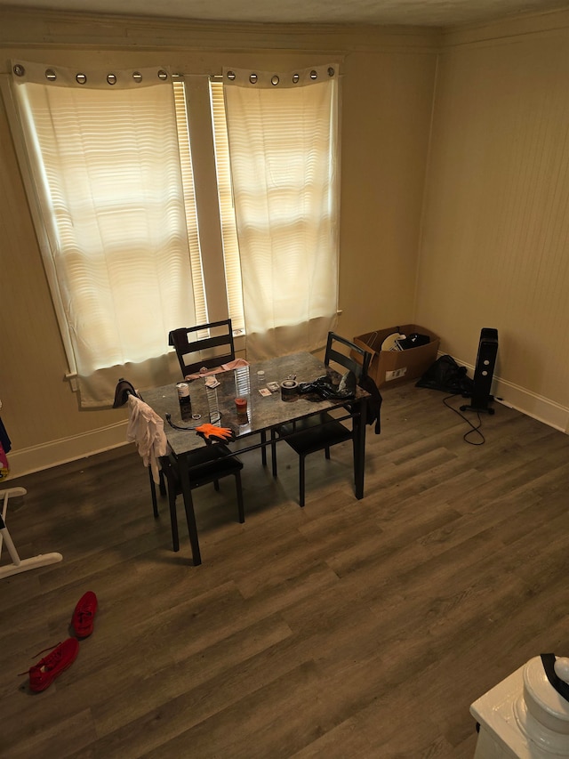 dining room featuring dark wood-type flooring