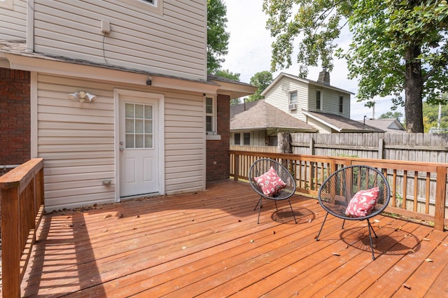 view of wooden deck