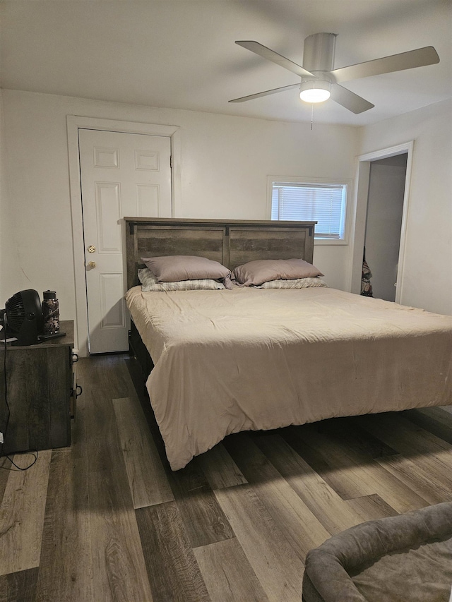 324 Harrell St, Memphis, TN 38112 - bedroom featuring dark wood-type flooring and a ceiling fan